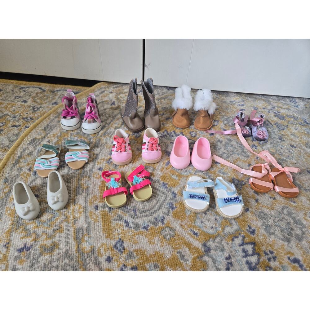 18 Inch Doll Shoes Boots Lot Our Generation American Girl Mixed Brands